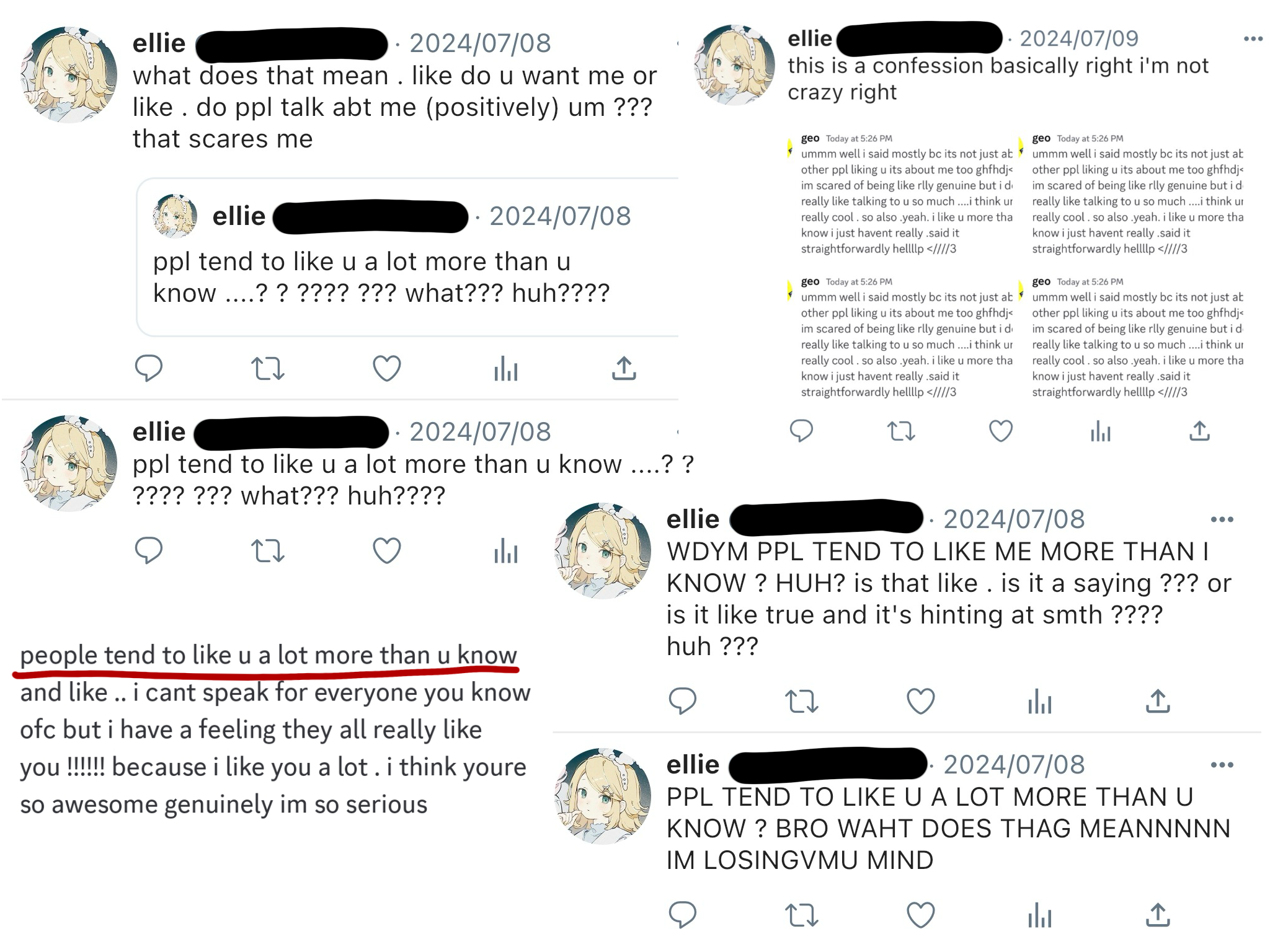 Ellie going crazy, ty Geo for getting the screenshot of ur message for me <3