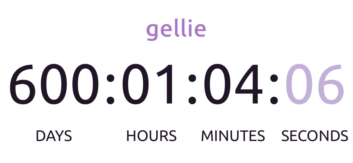 GELLIE 600 DAYS!!