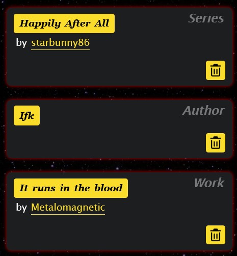 Subscriptions page showcasing series, author, and work